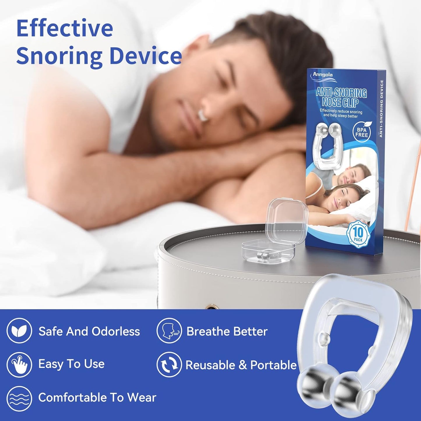 Anti Snoring Nose Clip Device for Men Women